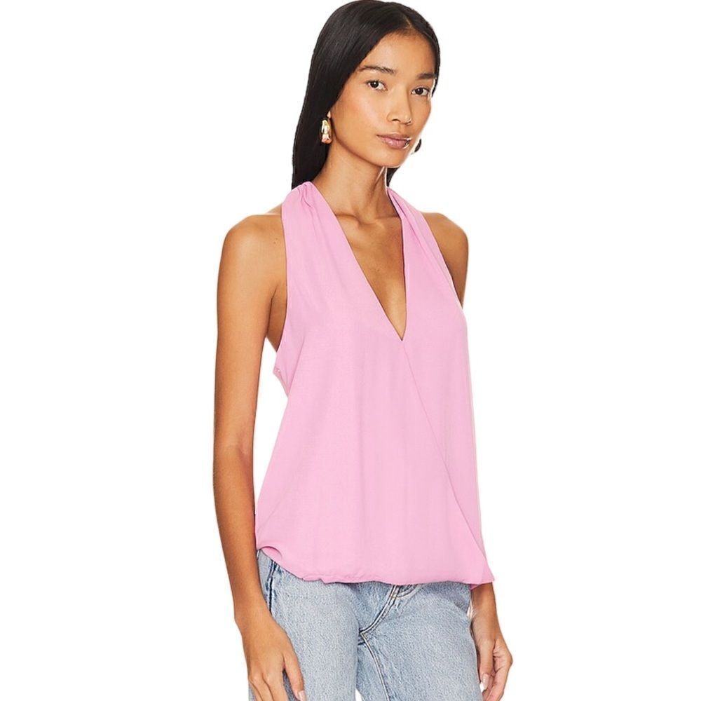 REVOLVE Krisa Surplice Front Racer Back Tank in Myth (Pale Mint Green) Large-NWT - Picture 14 of 16